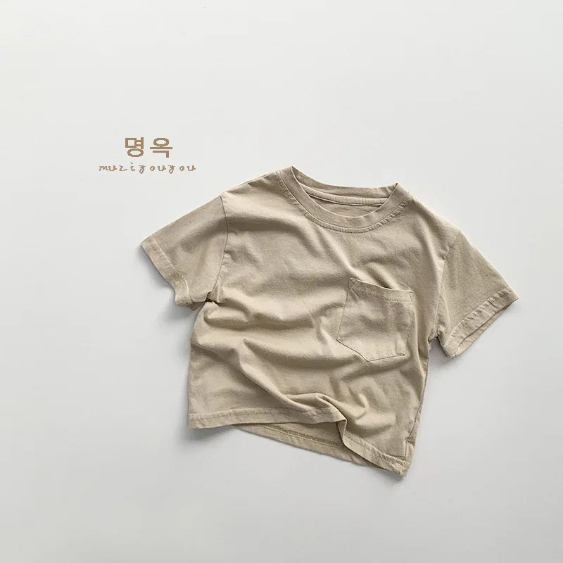 T-shirt Enfant en Coton à Manches Courtes pour Garçon