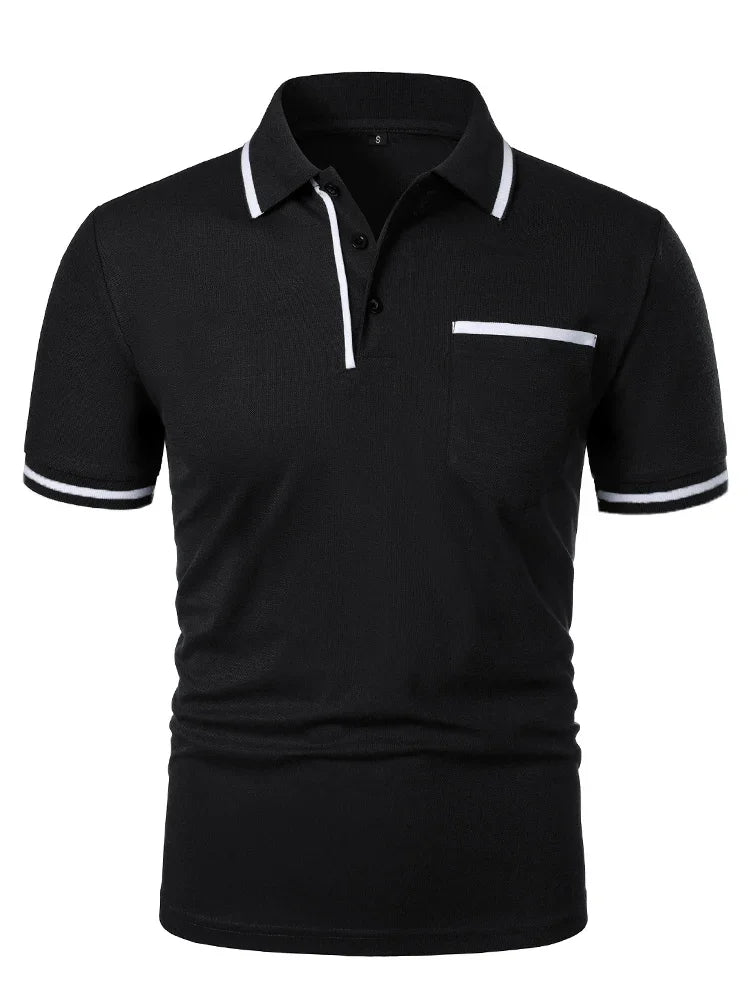 Polo Homme Uni à Manches Courtes