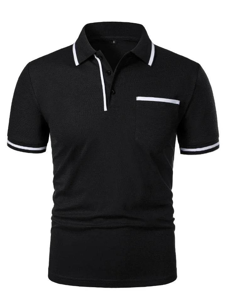 Polo Homme Uni à Manches Courtes