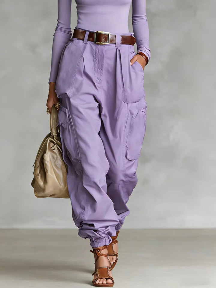 Pantalon Cargo Femme Taille Haute Style Vintage