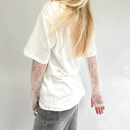 T-shirt Femme Dentelle Vintage