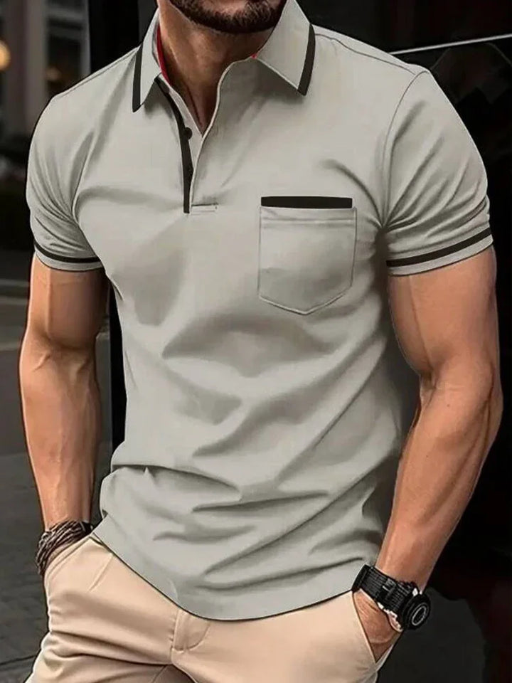 Polo Homme Uni à Manches Courtes