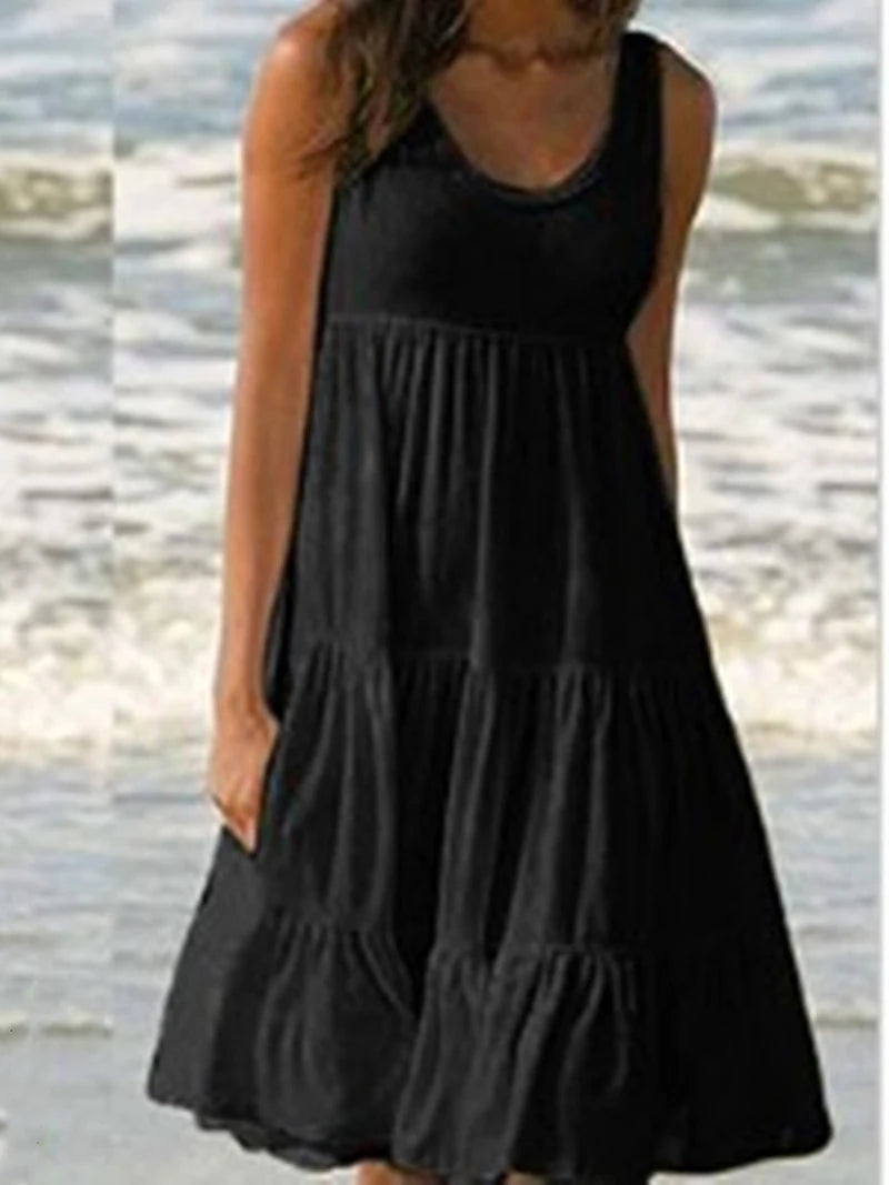 Robe midi moulante à bretelles