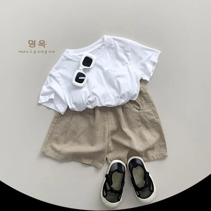 T-shirt Enfant en Coton à Manches Courtes pour Garçon