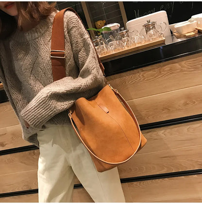 Sac Seau Femme Grande Capacité en Cuir PU Élégant