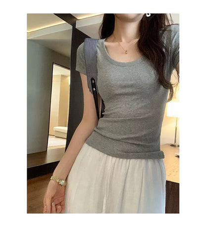 T-shirt en coton d’été pour femme