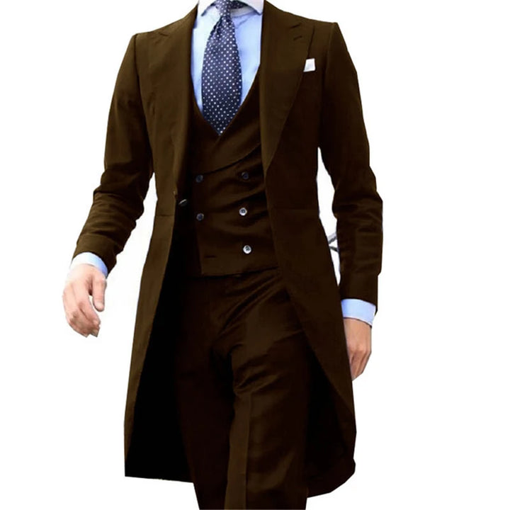 Suit Homme 3 Pièces Bleu Royal à Queue-de-Pie