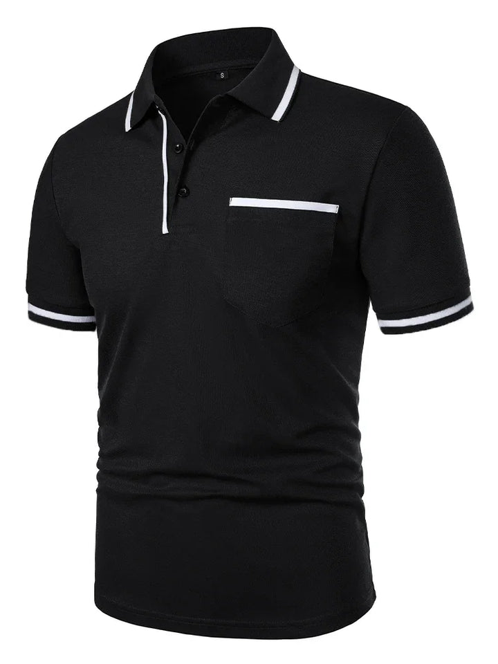 Polo Homme Uni à Manches Courtes