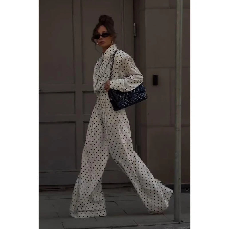 Ensemble Femme Élégant à Pois