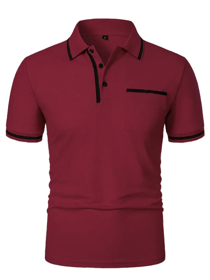 Polo Homme Uni à Manches Courtes