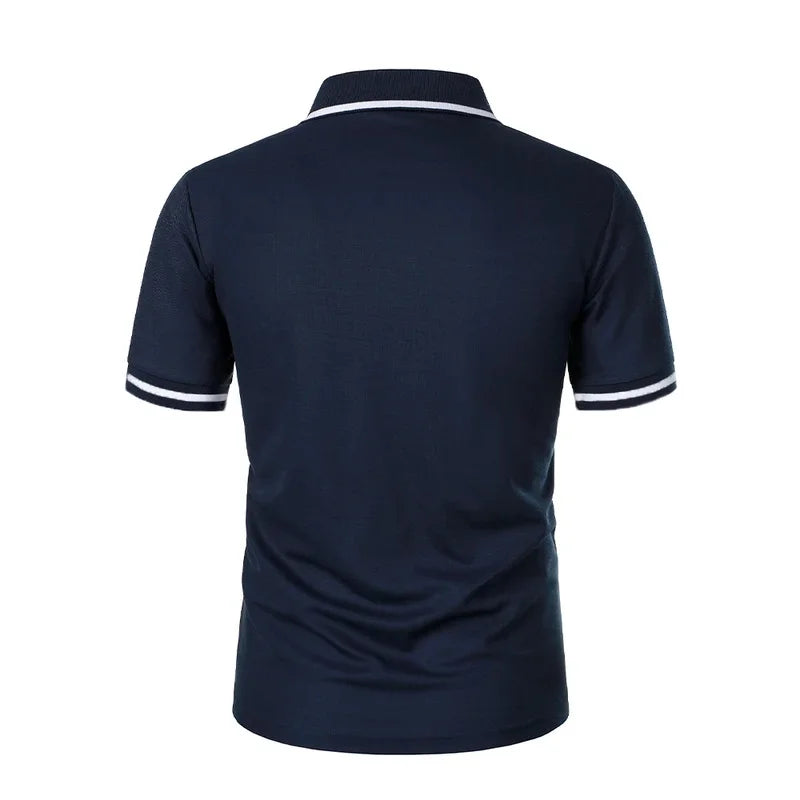Polo Homme Uni à Manches Courtes