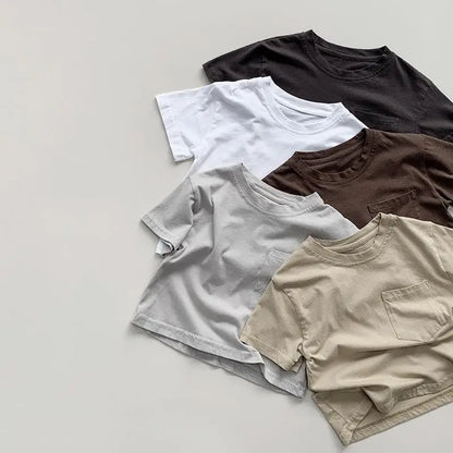 T-shirt Enfant en Coton à Manches Courtes pour Garçon