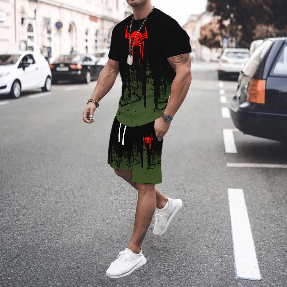 Ensemble Homme 2 Pièces Dégradé Été Streetwear