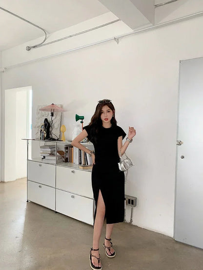 Robe midi blanche pour femme