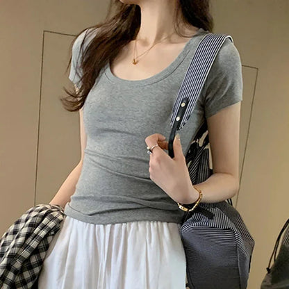T-shirt en coton d’été pour femme