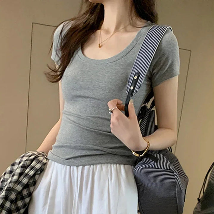 T-shirt en coton d’été pour femme