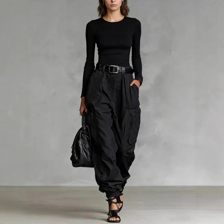 Pantalon Cargo Femme Taille Haute Style Vintage