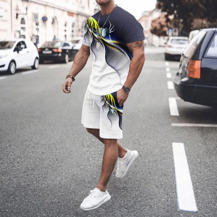 Ensemble Homme 2 Pièces Dégradé Été Streetwear