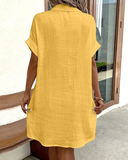 Robe Femme Vintage en Lin & Coton