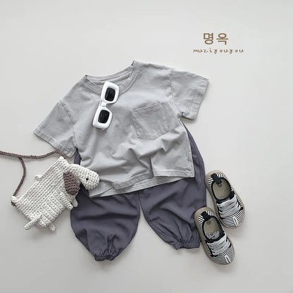 T-shirt Enfant en Coton à Manches Courtes pour Garçon