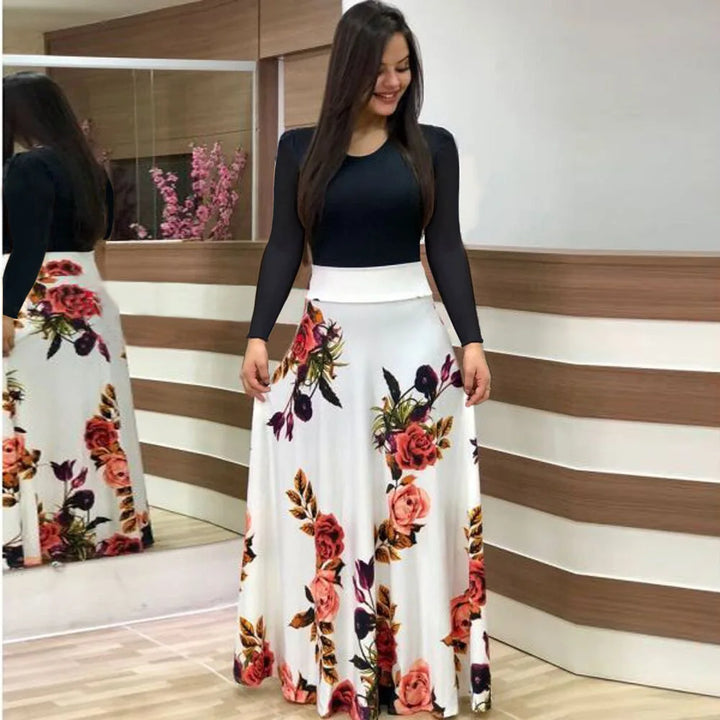 Robe Fleurie Femme Élégante à Manches Courtes