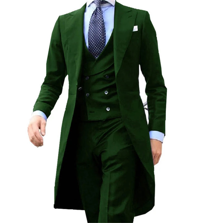 Suit Homme 3 Pièces Bleu Royal à Queue-de-Pie