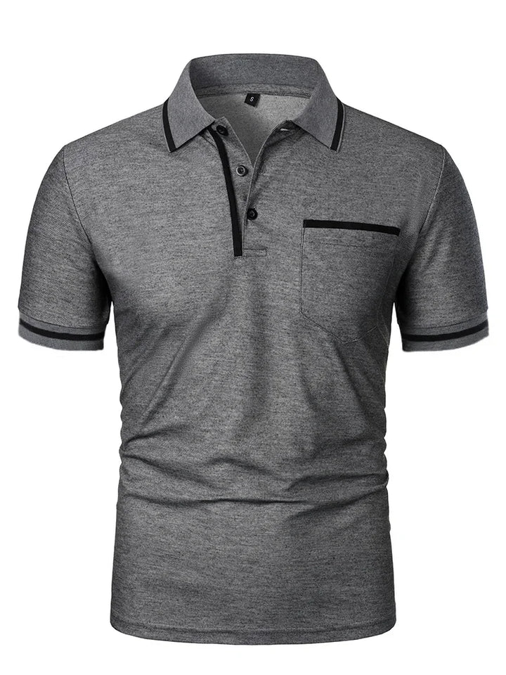 Polo Homme Uni à Manches Courtes