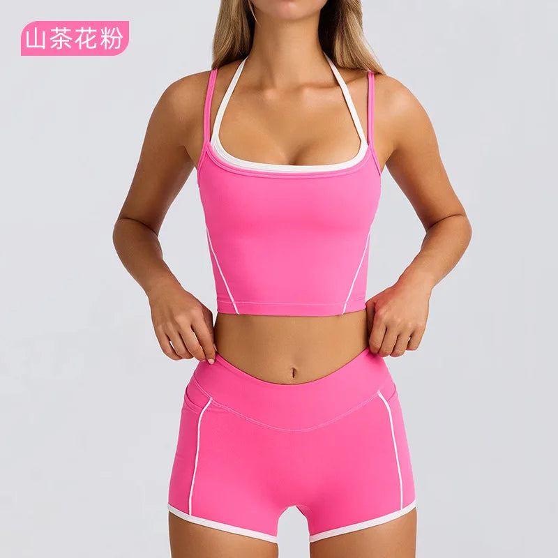 Ensemble Sport Femme 3 Pièces pour Yoga, Fitness et Running