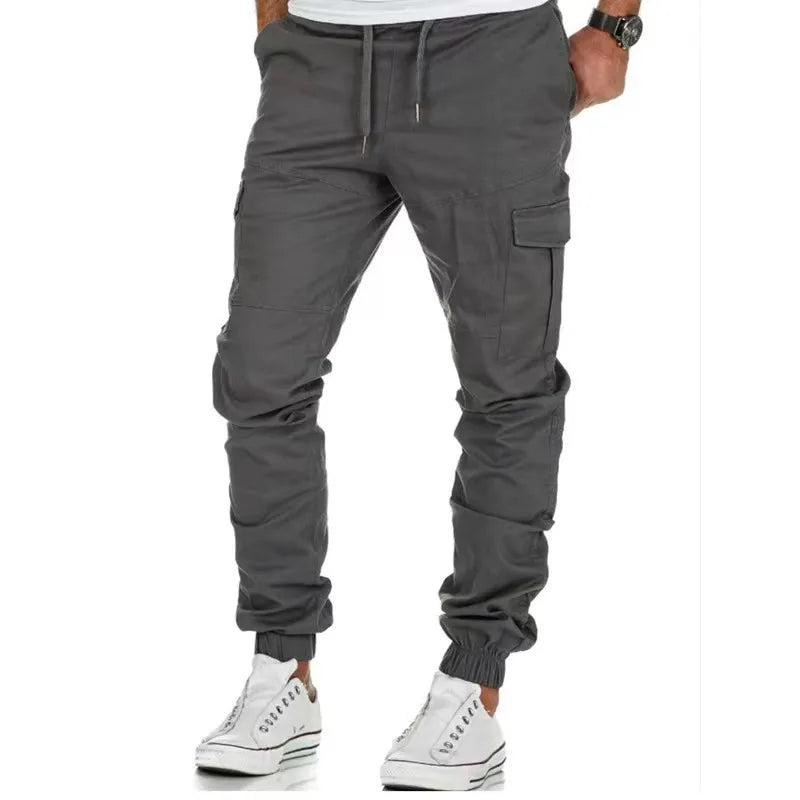 Pantalon Cargo Homme Taille Haute Décontracté