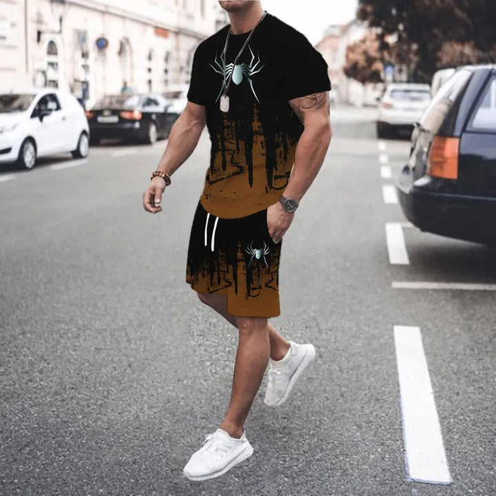 Ensemble Homme 2 Pièces Dégradé Été Streetwear