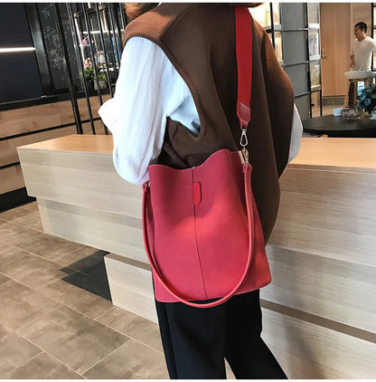 Sac Seau Femme Grande Capacité en Cuir PU Élégant