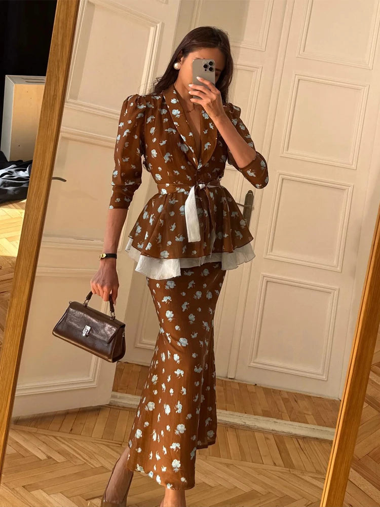 Ensemble Femme Élégant à Pois