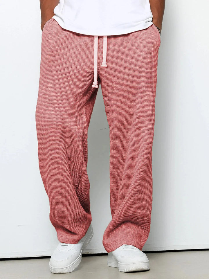 Pantalon Homme Décontracté Coupe Large à Taille Élastique