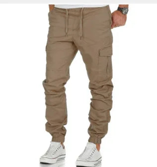 Pantalon Cargo Homme Taille Haute Décontracté