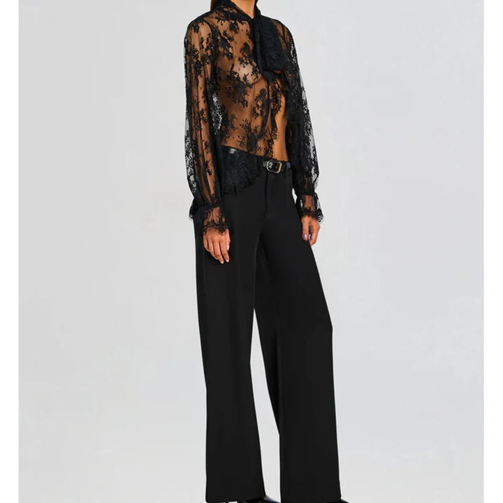 Blouse Femme Gothique Transparente Dentelle