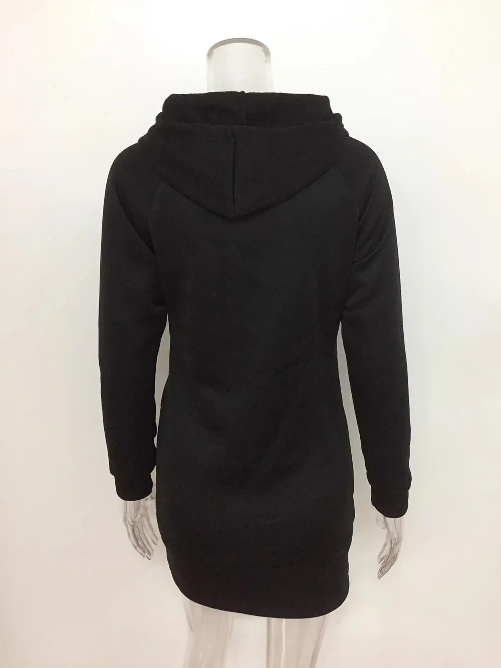 Robe sweat à capuche mi-longue pour femme