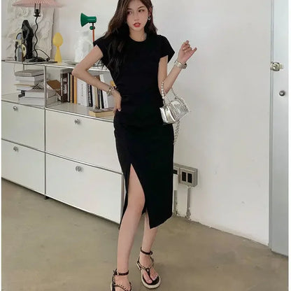 Robe midi blanche pour femme