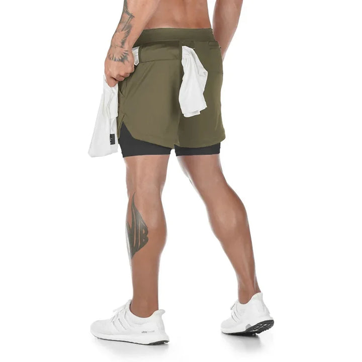 Shorts Homme 2-en-1 Camouflage Running