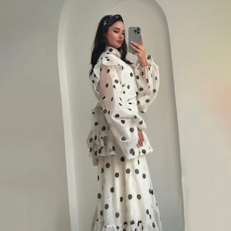 Ensemble Femme Élégant à Pois