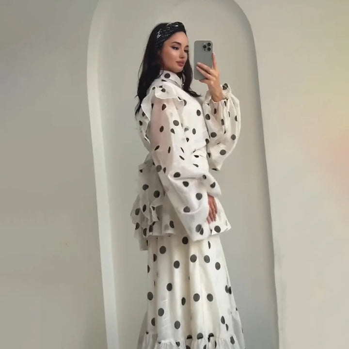 Ensemble Femme Élégant à Pois
