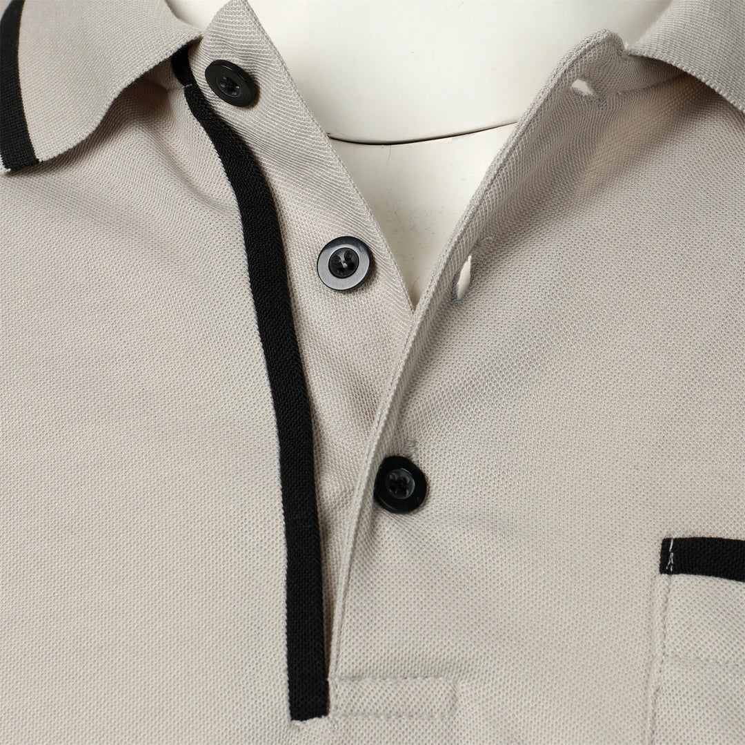 Polo Homme Uni à Manches Courtes