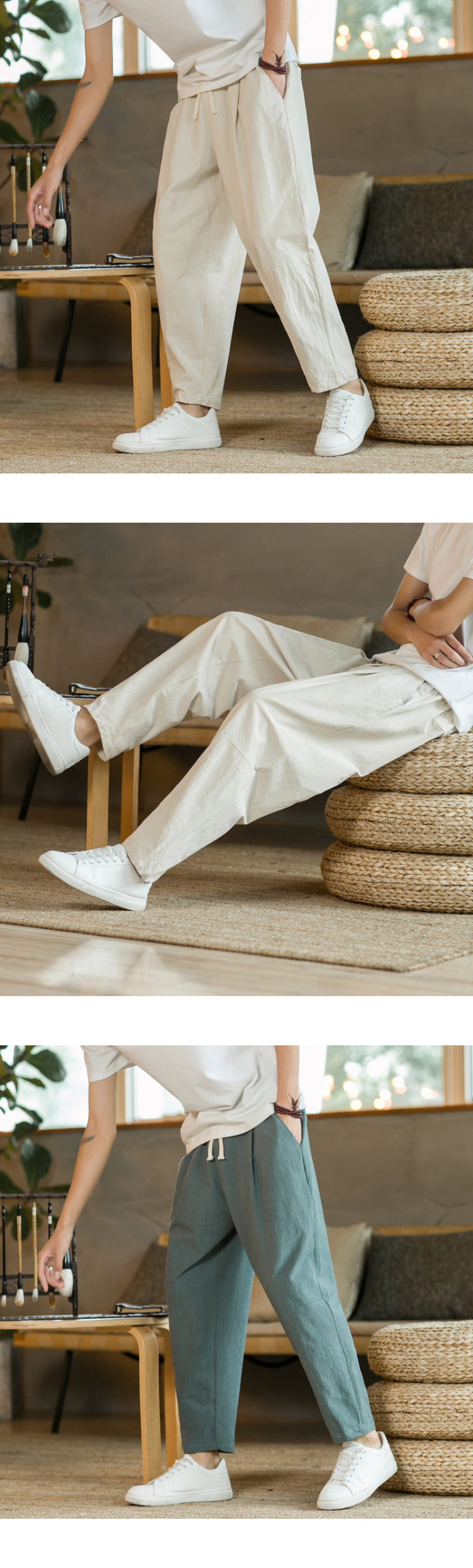 Pantalon en lin urbain