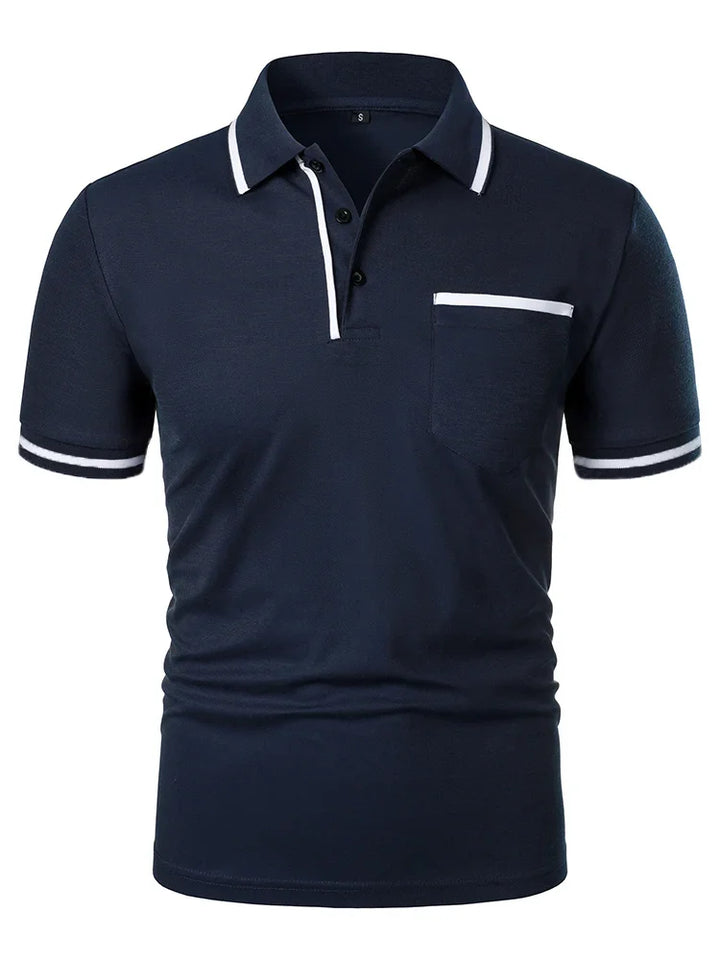 Polo Homme Uni à Manches Courtes