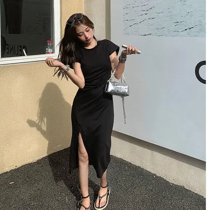 Robe midi blanche pour femme