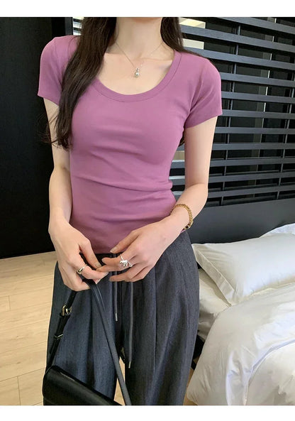 T-shirt en coton d’été pour femme