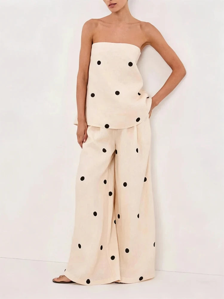 Ensemble Femme Élégant à Pois