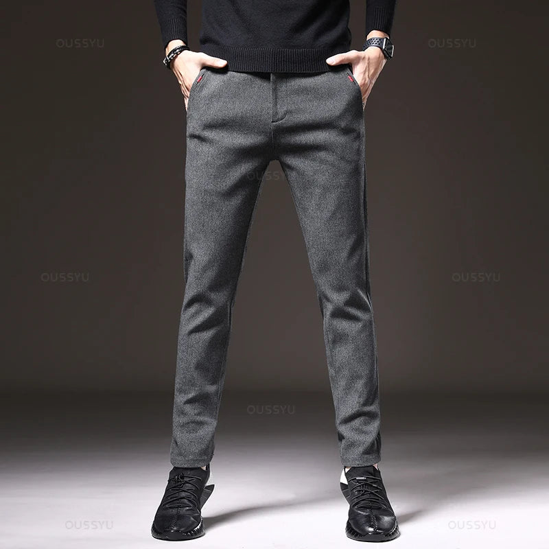 Pantalones elásticos elegantes para hombre