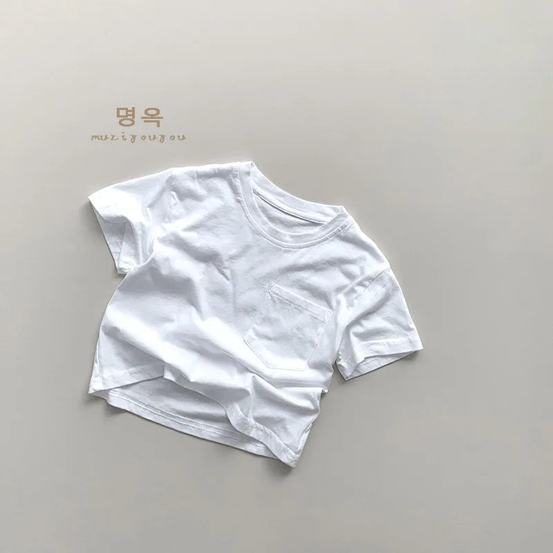 T-shirt Enfant en Coton à Manches Courtes pour Garçon
