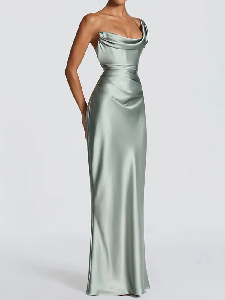 Robe Maxi Élégante Sans Manches Femme