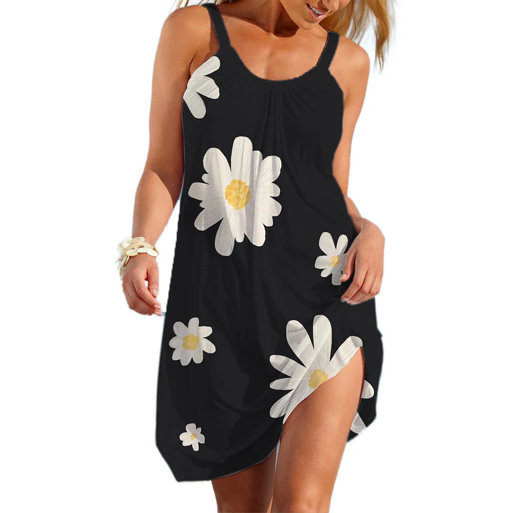 Robe Bohème Élégante à Bretelles pour Femme